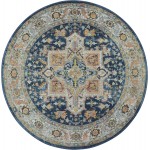 Nourison Ankara Global ANR11 Area Rug, Blue/Multicolor, 6' x Round