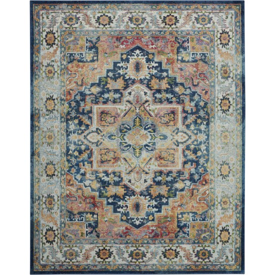 Nourison Ankara Global ANR11 Area Rug, Blue/Multicolor, 7'10" x 9'10"