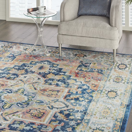 Nourison Ankara Global ANR11 Area Rug, Blue/Multicolor, 7'10" x 9'10"