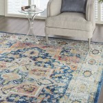 Nourison Ankara Global ANR11 Area Rug, Blue/Multicolor, 8'11" x 11'10"