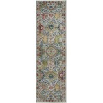 Nourison Ankara Global ANR12 Runner Rug, Grey/Multicolor, 2' x 6'