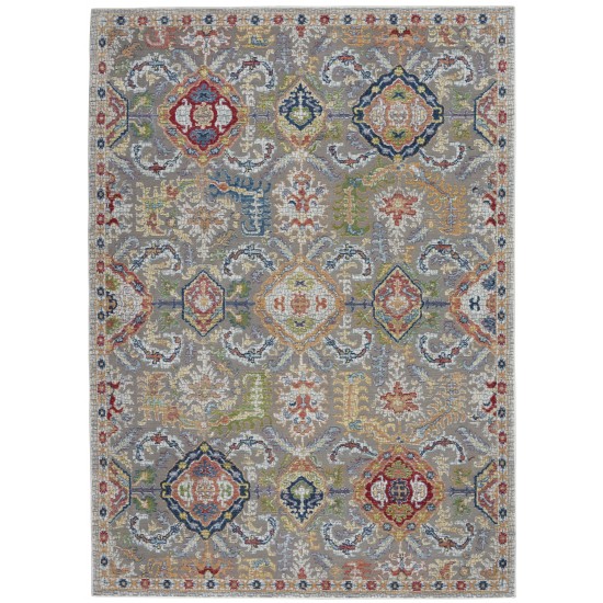 Nourison Ankara Global ANR12 Area Rug, Grey/Multicolor, 4' x 6'