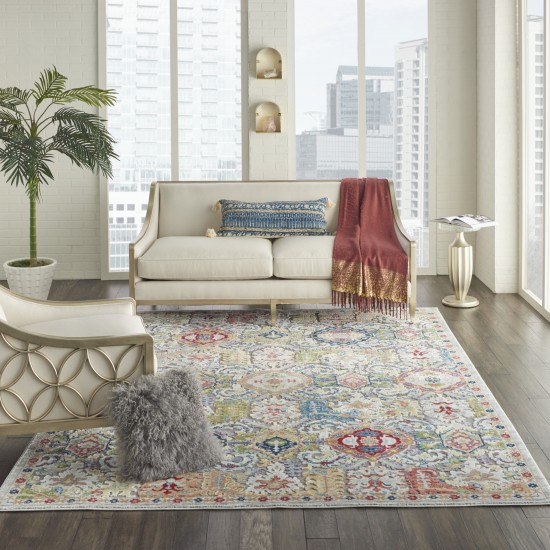 Nourison Ankara Global ANR12 Area Rug, Grey/Multicolor, 7'10" x 9'10"