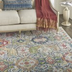 Nourison Ankara Global ANR12 Area Rug, Grey/Multicolor, 8'11" x 11'10"