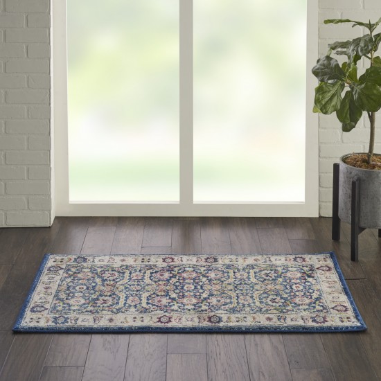 Nourison Ankara Global ANR13 Area Rug, Navy/Multicolor, 2' x 4'