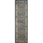 Nourison Ankara Global ANR13 Runner Rug, Navy/Multicolor, 2' x 6'