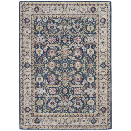 Nourison Ankara Global ANR13 Area Rug, Navy/Multicolor, 4' x 6'