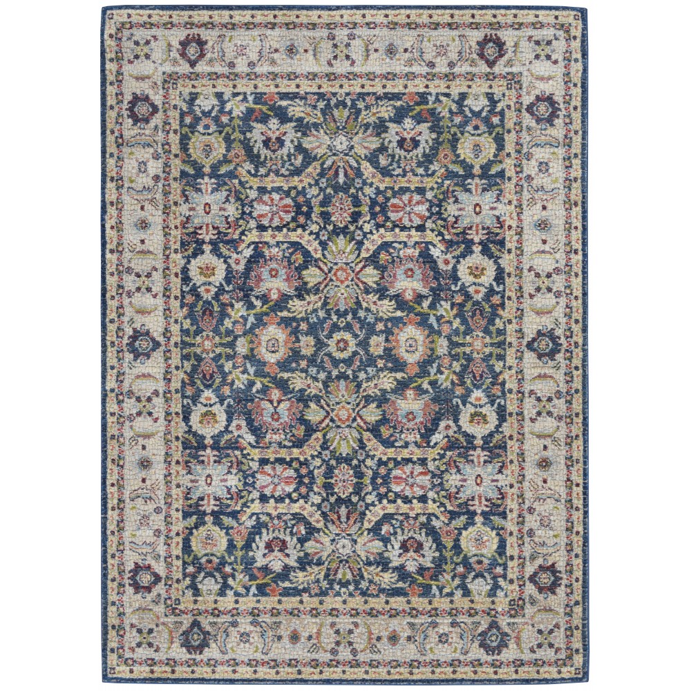 Nourison Ankara Global ANR13 Area Rug, Navy/Multicolor, 4' x 6'