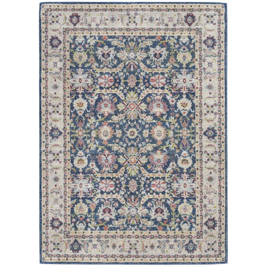 Nourison Ankara Global ANR13 Area Rug, Navy/Multicolor, 5'3" x 7'6"