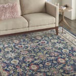 Nourison Ankara Global ANR13 Area Rug, Navy/Multicolor, 7'10" x 9'10"