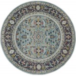 Nourison Ankara Global ANR14 Area Rug, Teal/Multicolor, 4' x Round