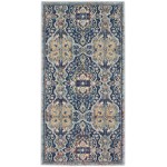 Nourison Ankara Global ANR16 Runner Rug, Navy/Multicolor, 2' x 4'