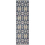 Nourison Ankara Global ANR16 Runner Rug, Navy/Multicolor, 2' x 6'