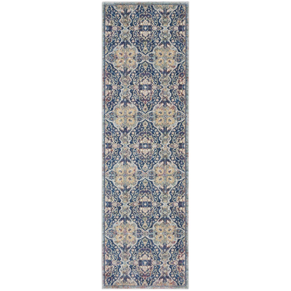 Nourison Ankara Global ANR16 Runner Rug, Navy/Multicolor, 2'4" x 8' Nourison Ankara Global ANR16 Runner Rug, Navy/Multicolor, 2'4" x 8'
