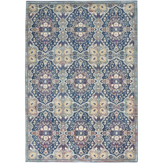 Nourison Ankara Global ANR16 Area Rug, Navy/Multicolor, 4' x 6'