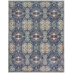 Nourison Ankara Global ANR16 Area Rug, Navy/Multicolor, 7'10" x 9'10"