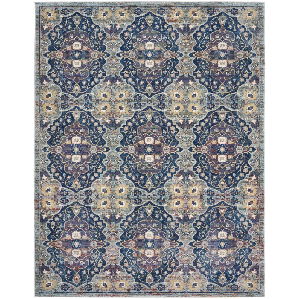 Nourison Ankara Global ANR16 Area Rug, Navy/Multicolor, 7'10" x 9'10"