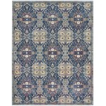 Nourison Ankara Global ANR16 Area Rug, Navy/Multicolor, 8'10" x 11'10"