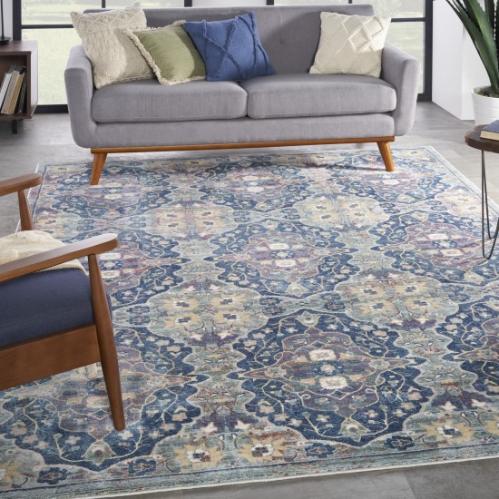 Nourison Ankara Global ANR16 Area Rug, Navy/Multicolor, 8'10" x 11'10"