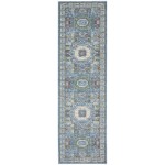 Nourison Ankara Global ANR17 Runner Rug, Ivory/Light Blue, 2'4" x 8'