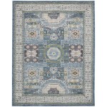 Nourison Ankara Global ANR17 Area Rug, Ivory/Light Blue, 8'10" x 11'10"