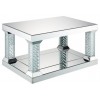 ACME Nysa Coffee Table, Mirrored & Faux Crystals
