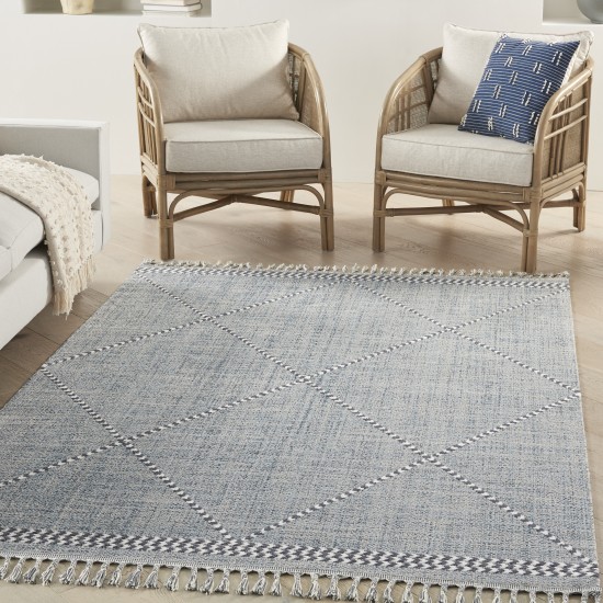 Nourison Asilah ASI01 Area Rug, Light Blue, 4' x 6'2"