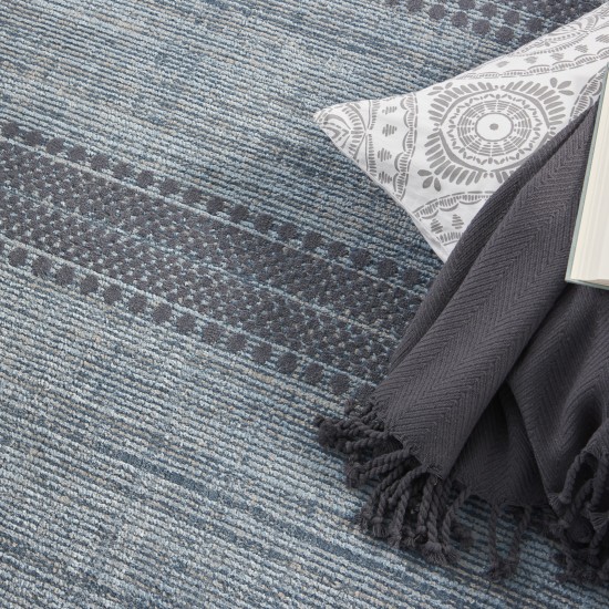 Nourison Asilah ASI02 Area Rug, Light/Blue/Charcoal, 4' x 6'2"