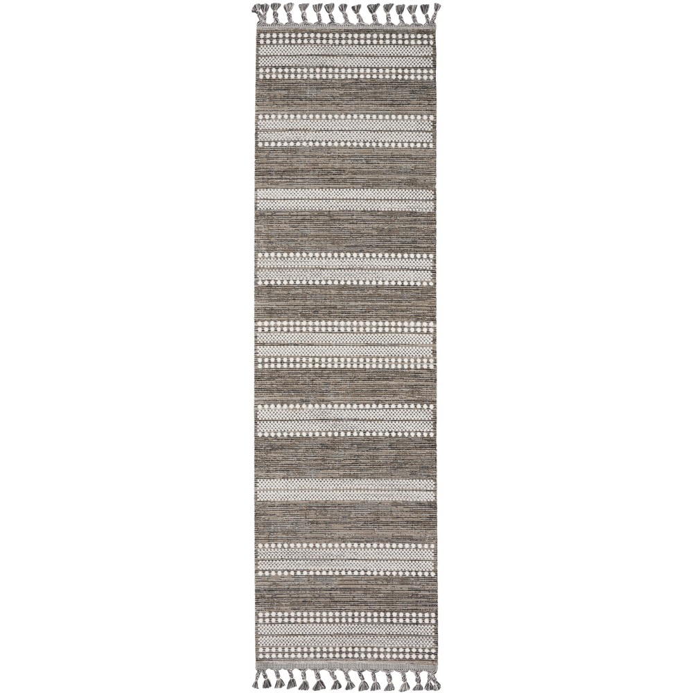 Nourison Asilah ASI02 Runner Rug, Mocha/Ivory, 2'2" x 8'2"
