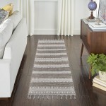 Nourison Asilah ASI02 Runner Rug, Mocha/Ivory, 2'2" x 8'2"