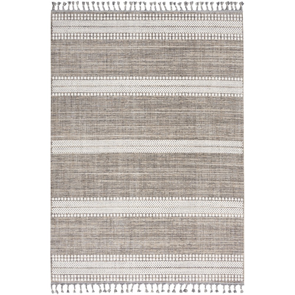 Nourison Asilah ASI02 Area Rug, Mocha/Ivory, 4' x 6'2"