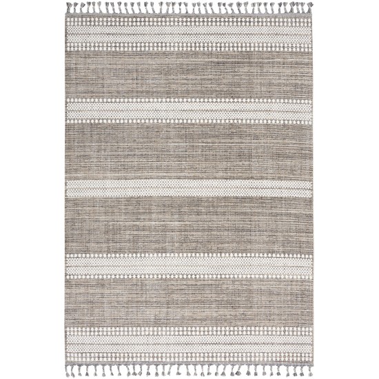 Nourison Asilah ASI02 Area Rug, Mocha/Ivory, 5'3" x 7'11"