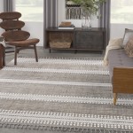 Nourison Asilah ASI02 Area Rug, Mocha/Ivory, 9' x 12'2"