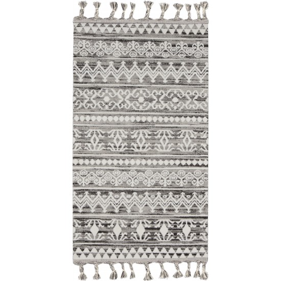 Nourison Asilah ASI03 Area Rug, Grey/Ivory, 2'2" x 4'5"