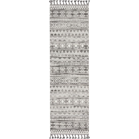 Nourison Asilah ASI03 Runner Rug, Grey/Ivory, 2'2" x 8'2"