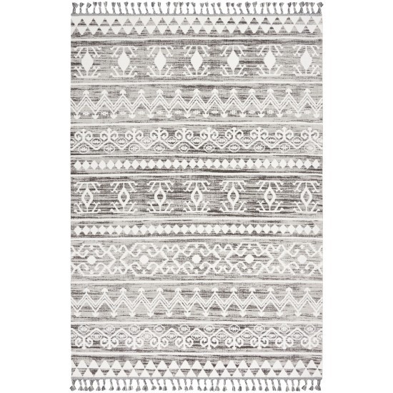 Nourison Asilah ASI03 Area Rug, Grey/Ivory, 4' x 6'2"