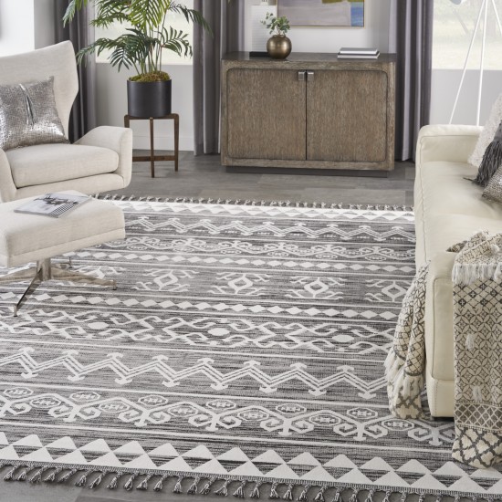 Nourison Asilah ASI03 Area Rug, Grey/Ivory, 7'10" x 10'6"