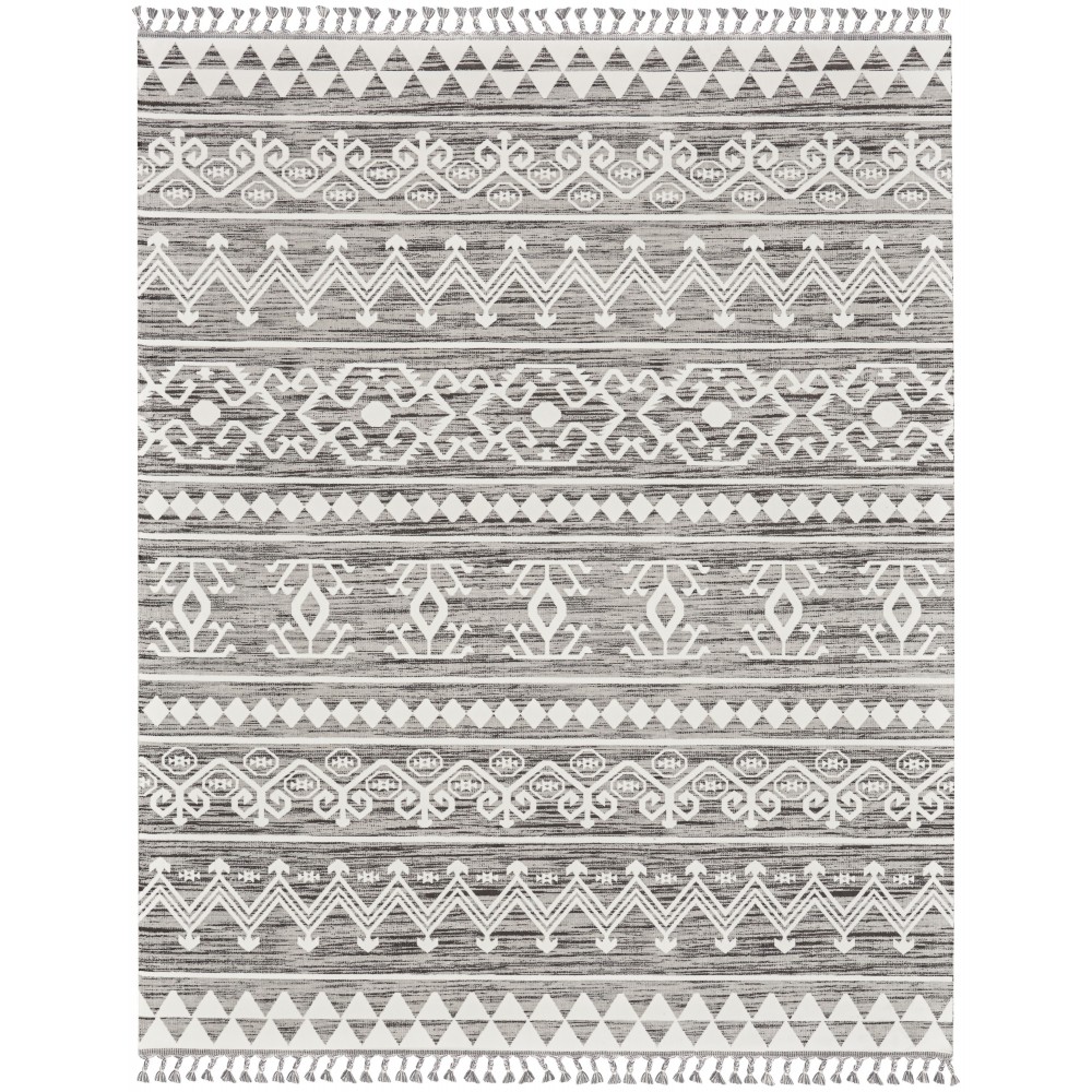 Nourison Asilah ASI03 Area Rug, Grey/Ivory, 9' x 12'2"