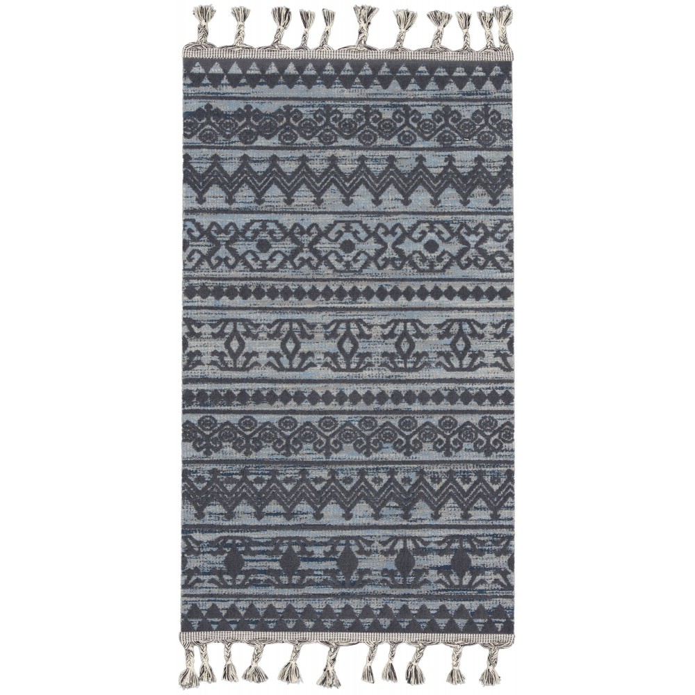 Nourison Asilah ASI03 Area Rug, Light/Blue/Charcoal, 2'2" x 4'5"