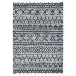 Nourison Asilah ASI03 Area Rug, Light/Blue/Charcoal, 4' x 6'2"