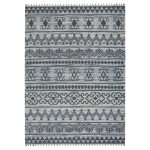 Nourison Asilah ASI03 Area Rug, Light/Blue/Charcoal, 4' x 6'2"