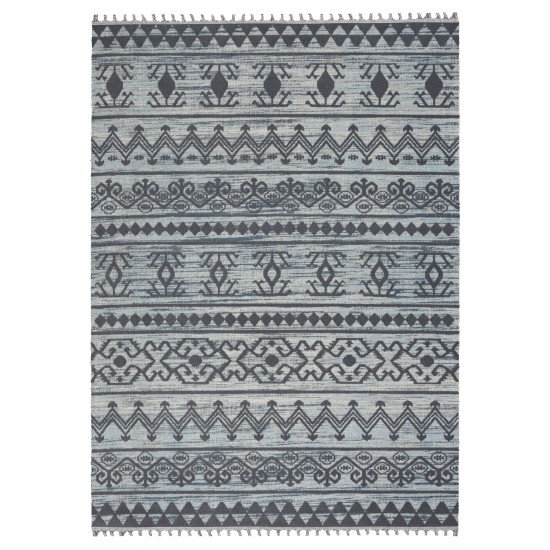 Nourison Asilah ASI03 Area Rug, Light/Blue/Charcoal, 4' x 6'2"