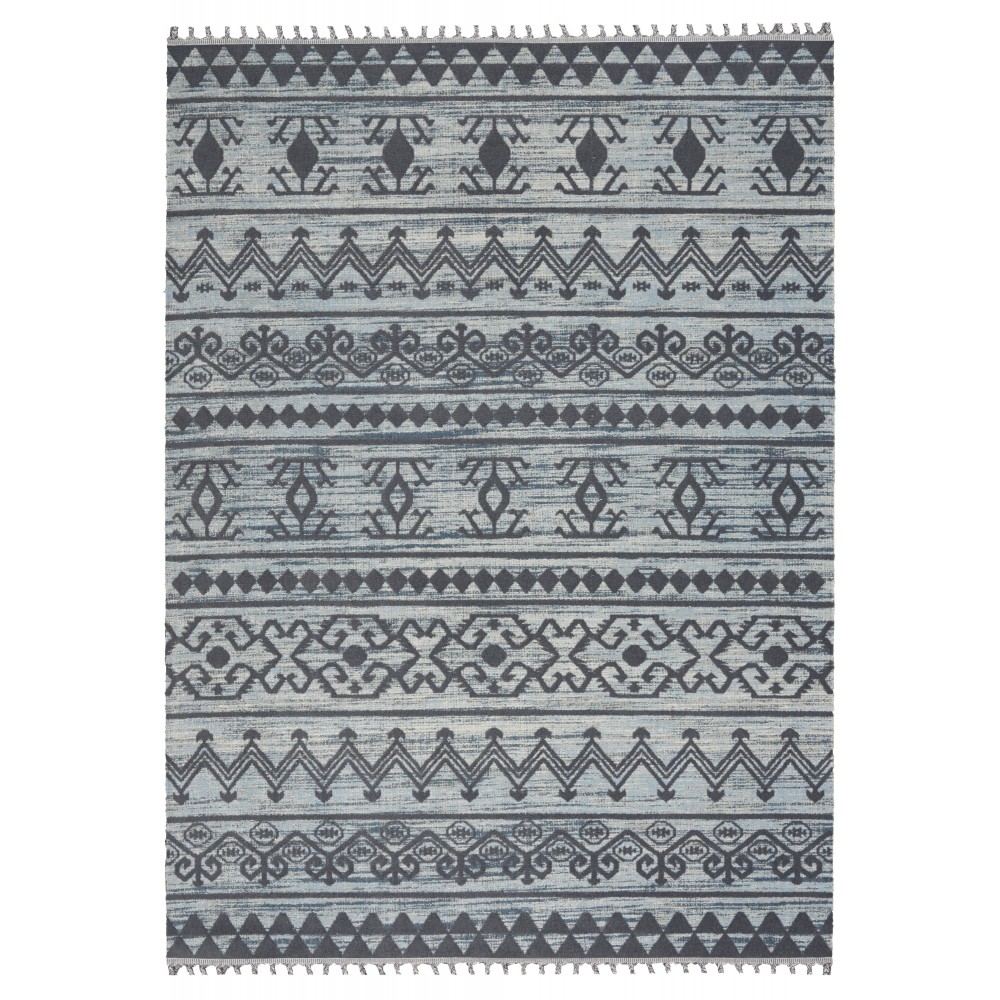 Nourison Asilah ASI03 Area Rug, Light/Blue/Charcoal, 4' x 6'2" Nourison Asilah ASI03 Area Rug, Light/Blue/Charcoal, 4' x 6'2"
