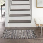 Nourison Asilah ASI03 Area Rug, Mocha/Charcoal, 2'2" x 4'5"