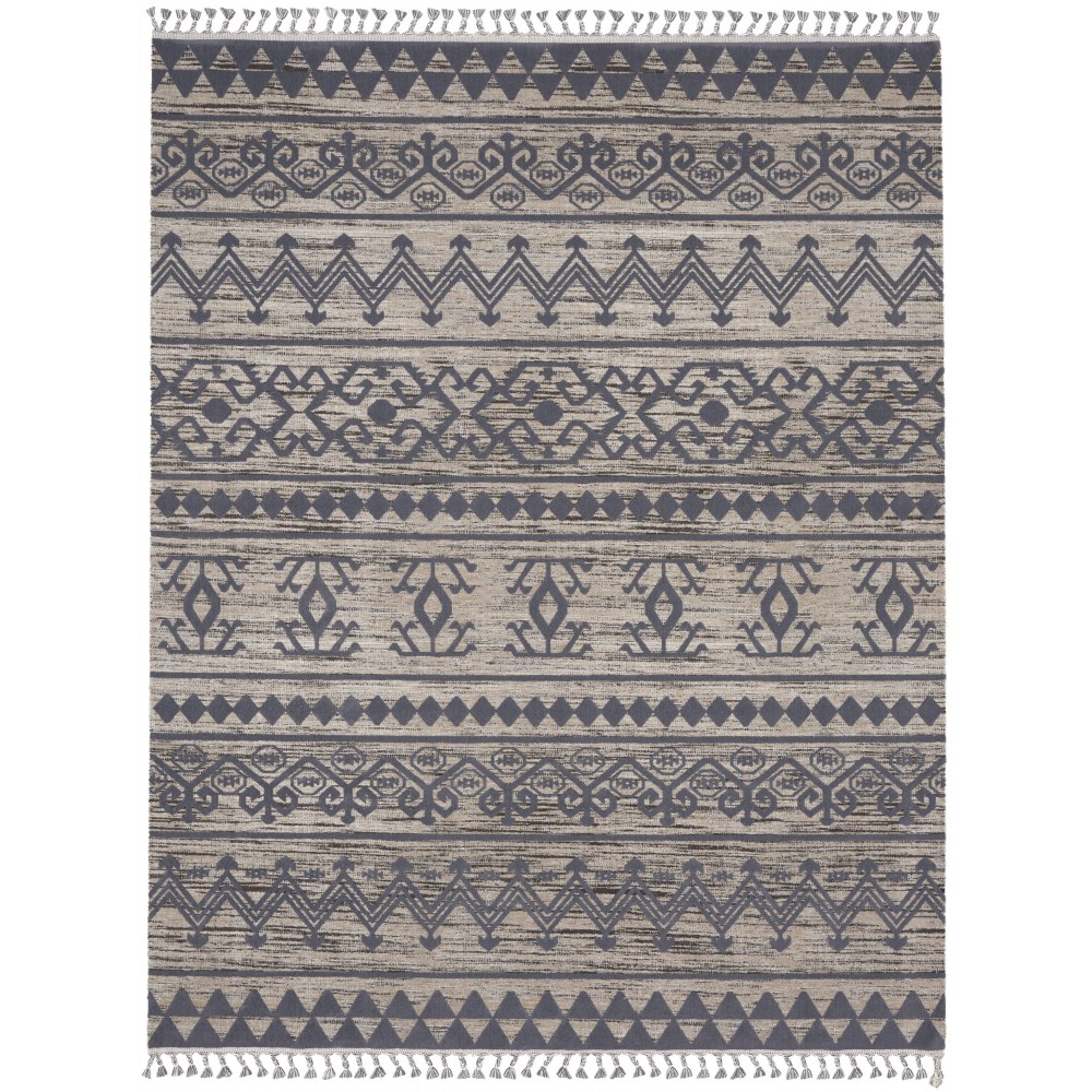 Nourison Asilah ASI03 Area Rug, Mocha/Charcoal, 7'10" x 10'6"