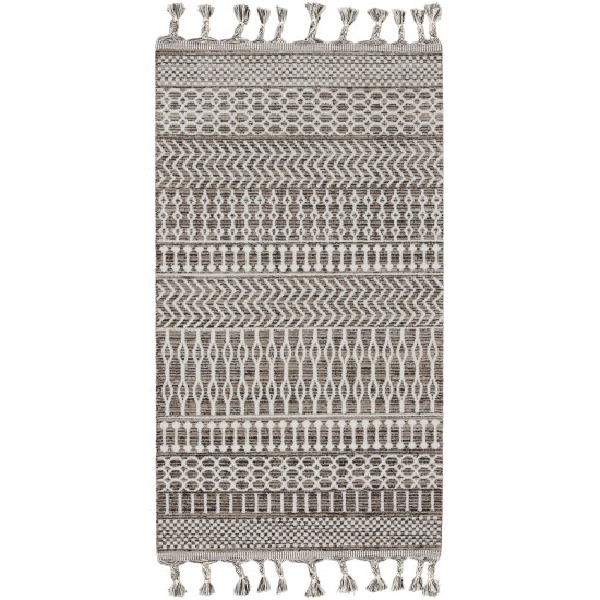 Nourison Asilah ASI04 Area Rug, Mocha/Ivory, 2'2" x 4'5"