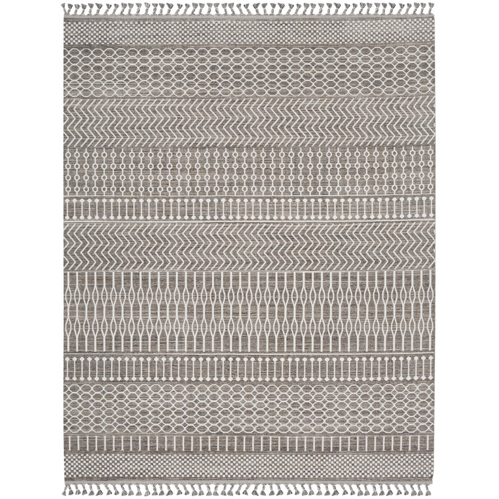 Nourison Asilah ASI04 Area Rug, Mocha/Ivory, 9' x 12'2"