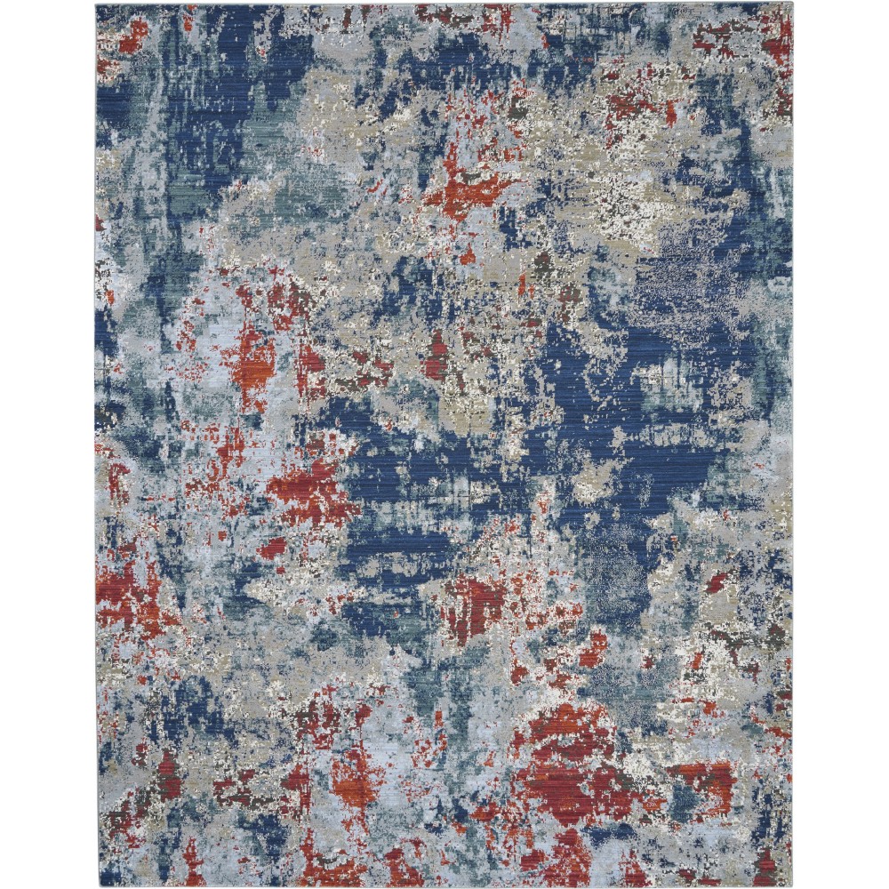 Nourison Artworks ATW01 Area Rug, Navy/Brick, 9'6" x 12'6" Nourison Artworks ATW01 Area Rug, Navy/Brick, 9'6" x 12'6"