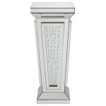 ACME Nysa Pedestal Stand, Mirrored & Faux Crystals