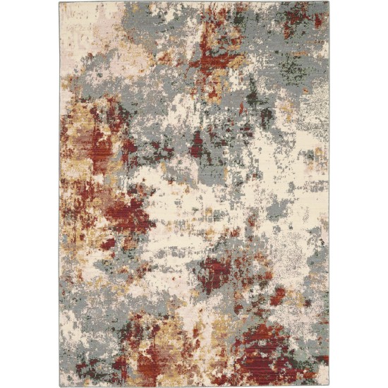 Nourison Artworks ATW01 Area Rug, Slate/Multicolor, 5'6" x 8'